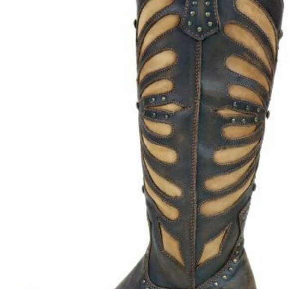 Liberty Black Glory Vintage Cafe Tall Leather Boots LB711510 - Women's Size 8 - Picture 10 of 16